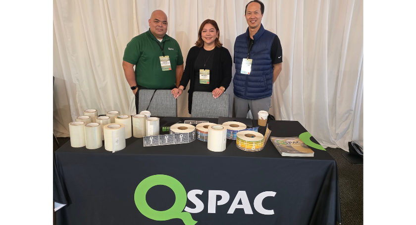 Ryann Danganan (L), Crystal Urias, and Howard Shen represent QSPAC at the event.